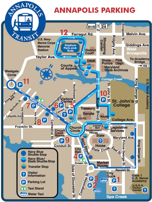 Downtown Annapolis bus routes